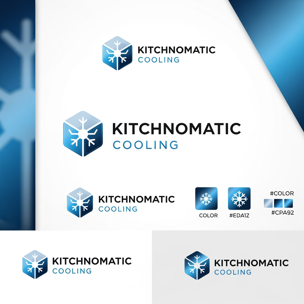 AI Design for create a logo kitchnomatic cooling generte