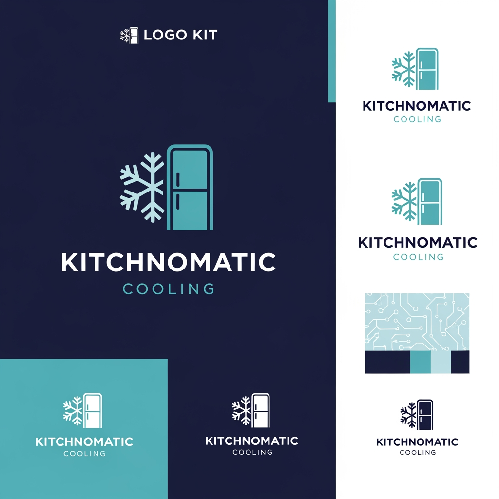 AI Design for create a logo kitchnomatic cooling generte