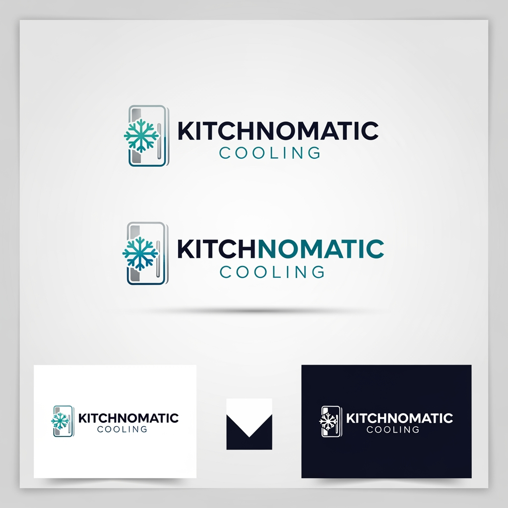 AI Design for create a logo kitchnomatic cooling generte