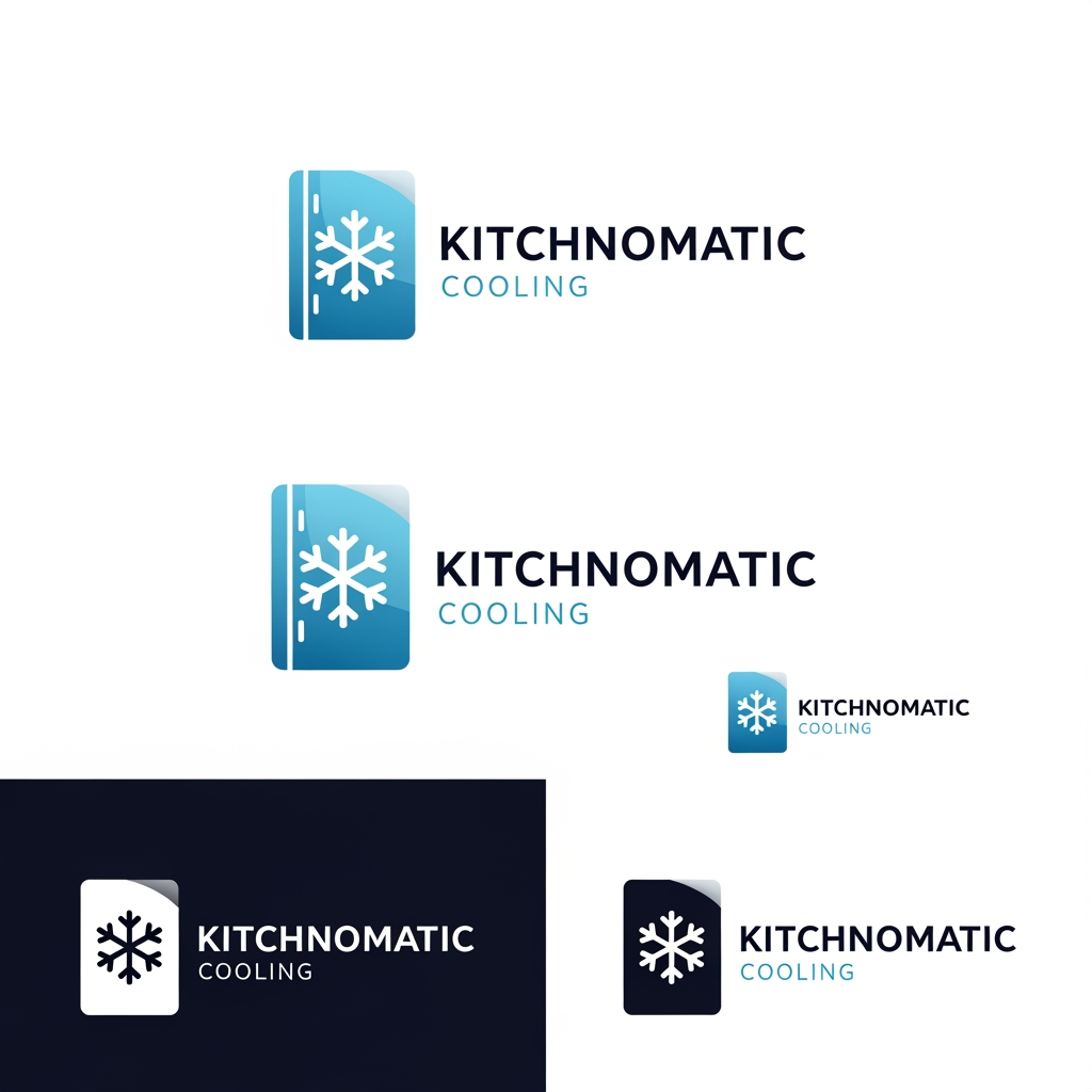 AI Design for create a logo kitchnomatic cooling generte
