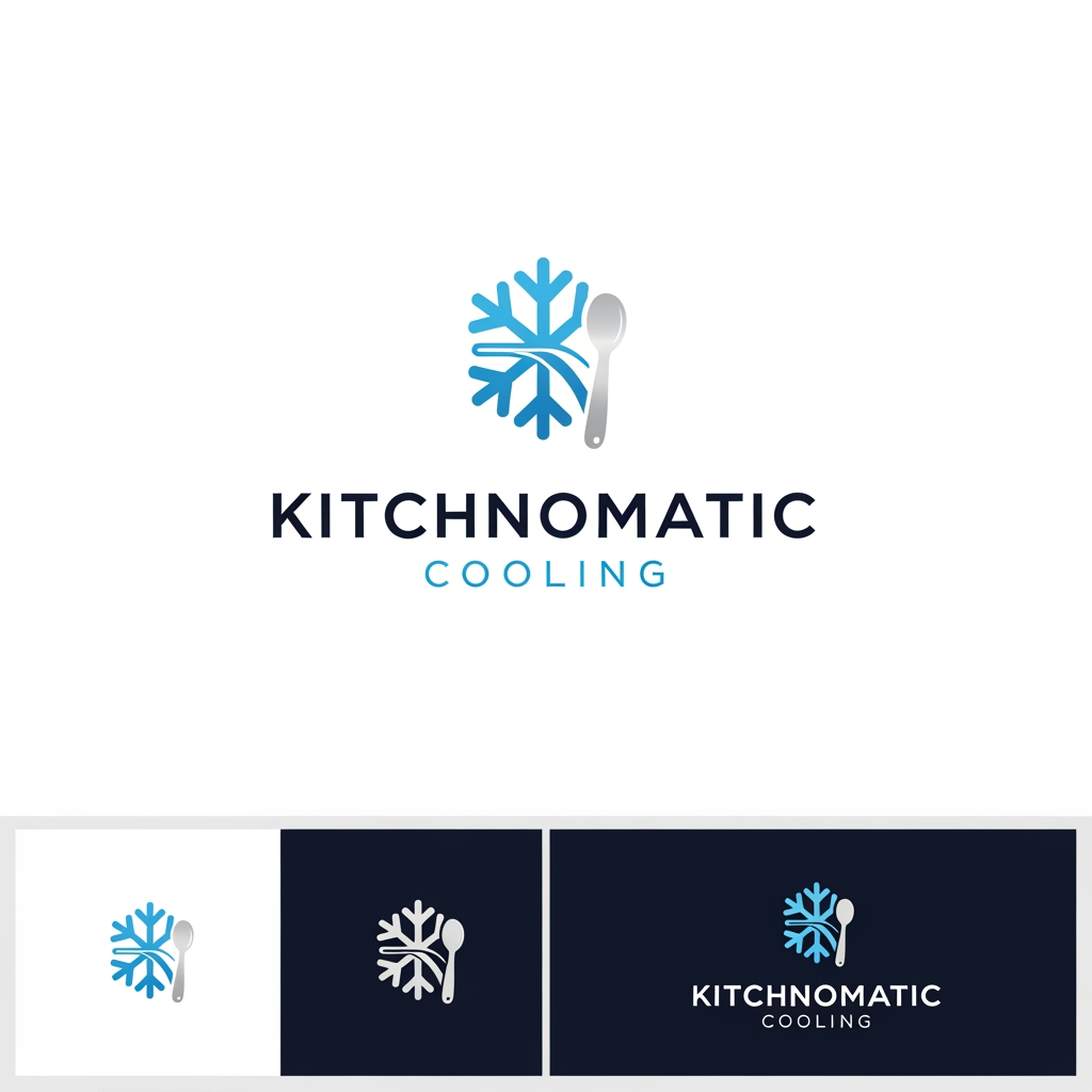 AI Design for create a logo kitchnomatic cooling generte