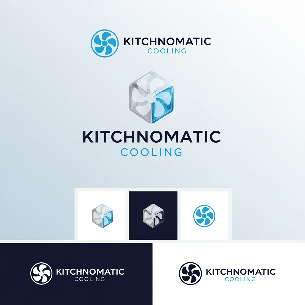 AI Design for create a logo kitchnomatic cooling generte