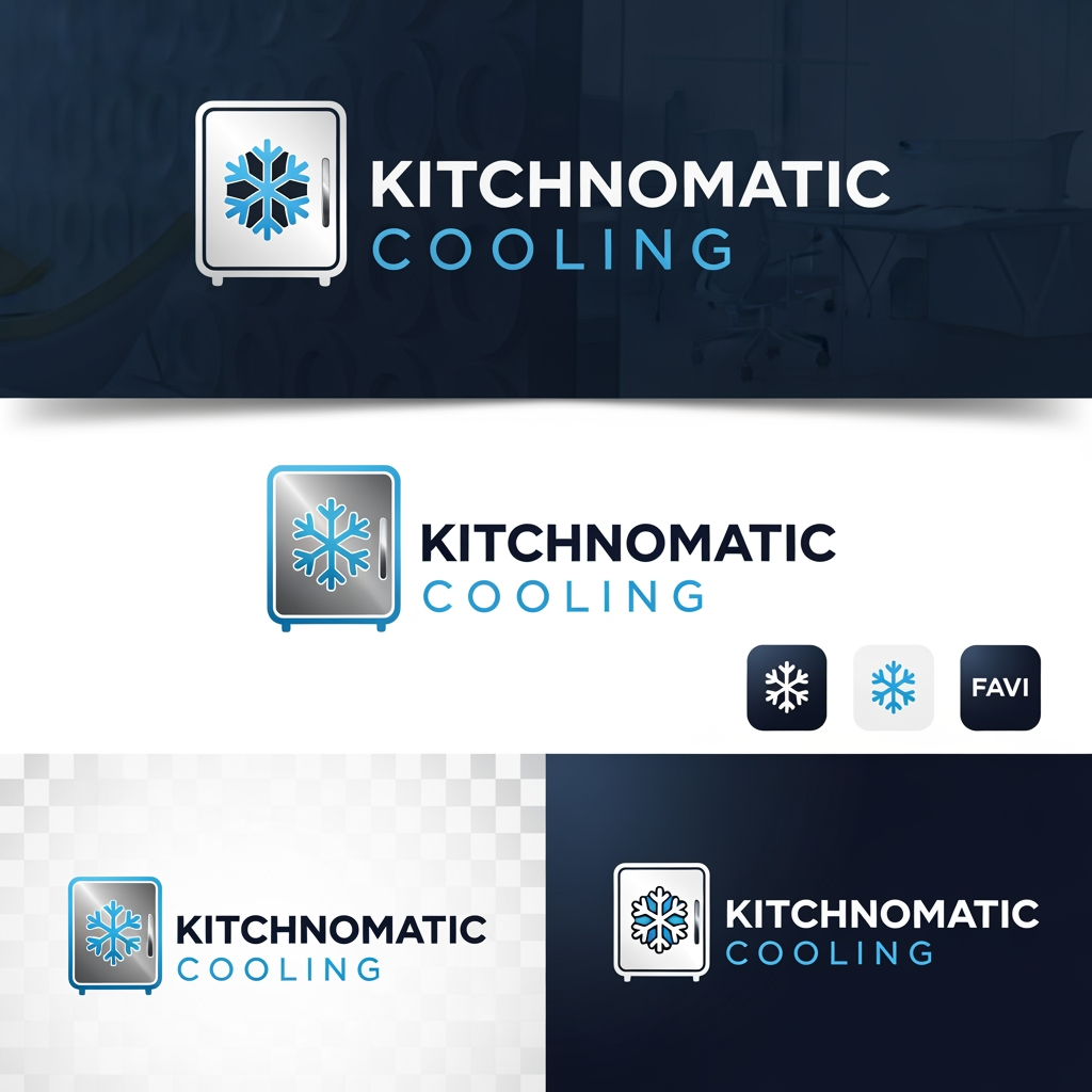 AI Design for create a logo kitchnomatic cooling generte
