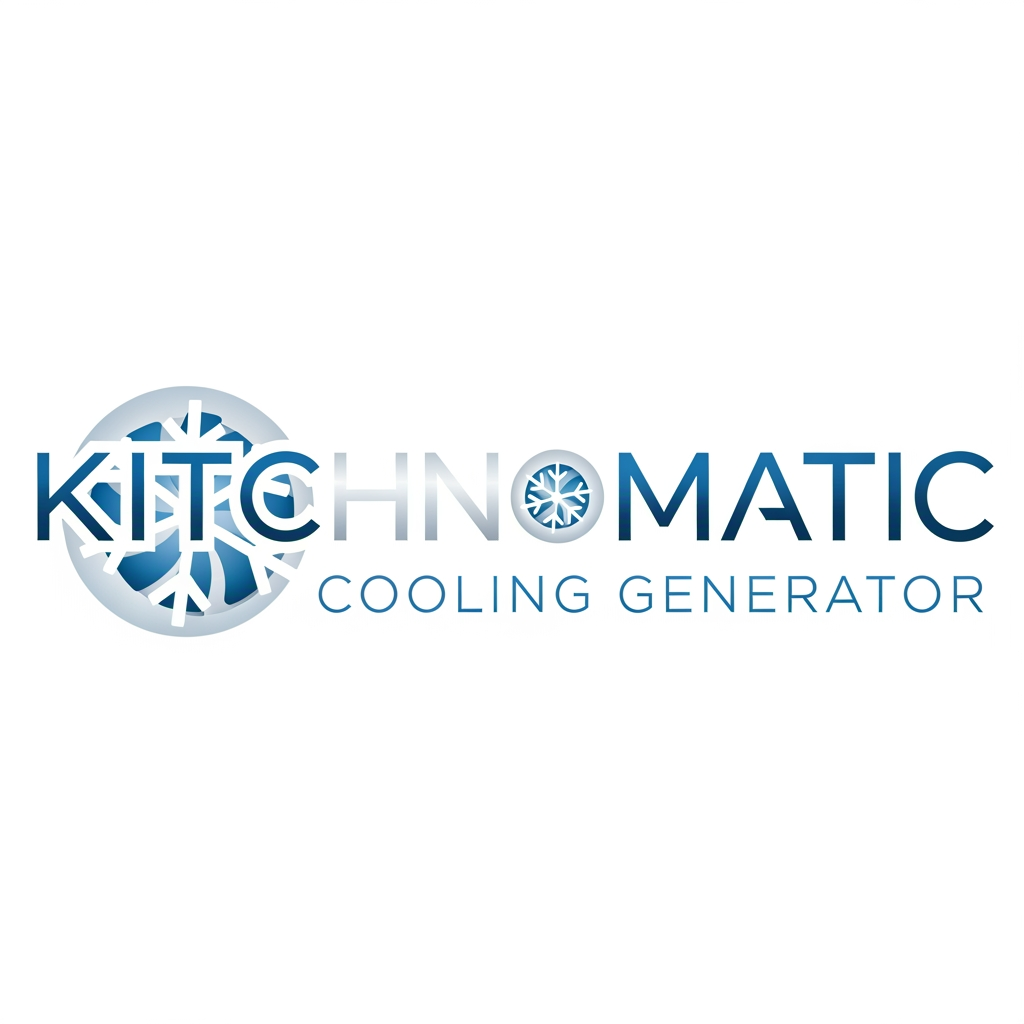 AI Design for create a logo kitchnomatic cooling generte