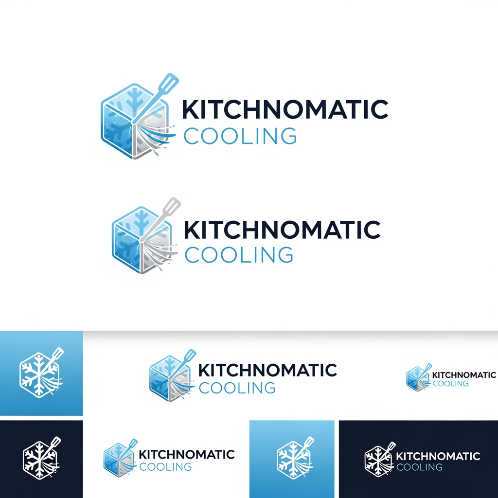 AI Design for create a logo kitchnomatic cooling generte