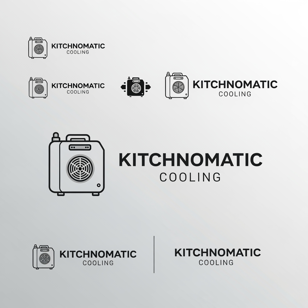 AI Design for create a logo kitchnomatic cooling generte