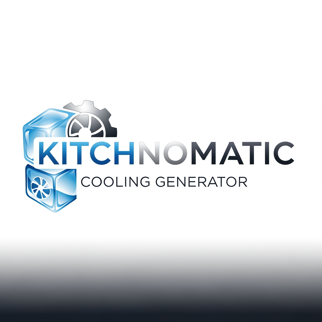 AI Design for create a logo kitchnomatic cooling generte