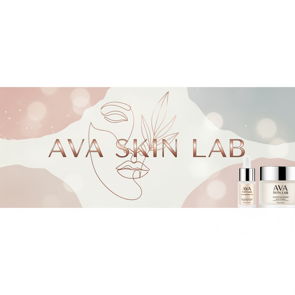 AI Design for AVA Skin Lab create a cover baner