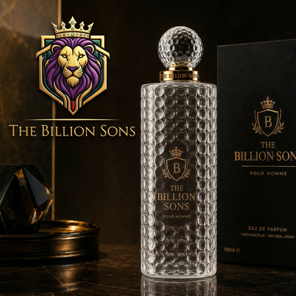 AI Design for I want to create a logo for my brand
My brand name is The Billion Sons
it shoould lok lur=xurious and atractive
just create the logo with the perfume bottle I added and it should not be overlapsed now give me a logo for my brand