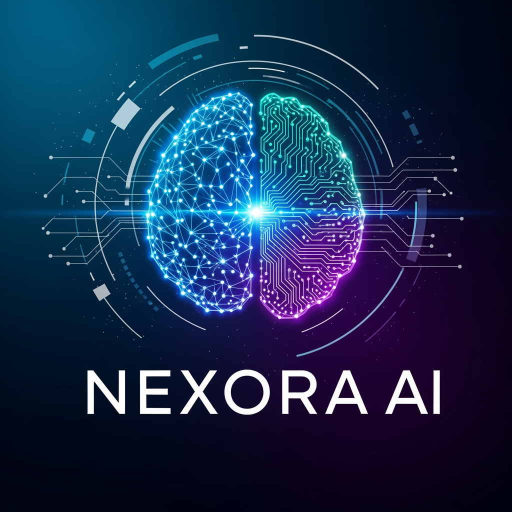 AI Design for i have company name " Nexora Ai" Industry: Artificial Intelligence & Technology
Brand Overview:
Nexora AI is a cutting-edge technology company that develops AI-powered software for businesses. Its solutions automate workflows, improve productivity, and enable smarter decision-making.
Target Audience:
Startups
Enterprises
Tech companies
Business owners
Brand Personality:
Innovative
Intelligent
Modern
Reliable
Futuristic