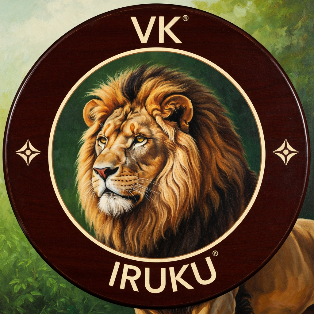 AI Design for VK paintings and wood polish lion Iruku theme laa vennum painting tools irukanum adhaa logo circle shape laa irukanum VK company nu radhuu oru company illa naa house kuu company adikiraa company Adhuku yadhaa mary vennum