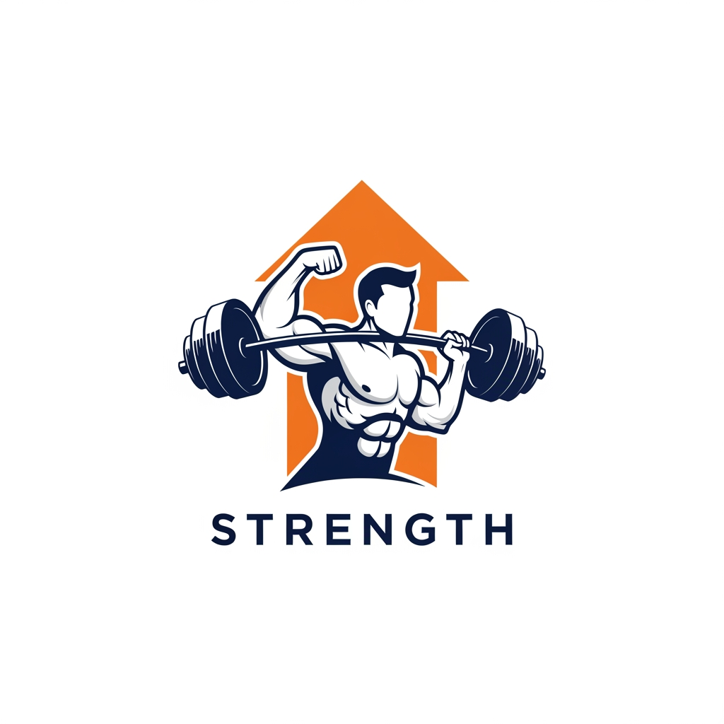 AI Design for i want to create a logo for a gym person that represent strenth