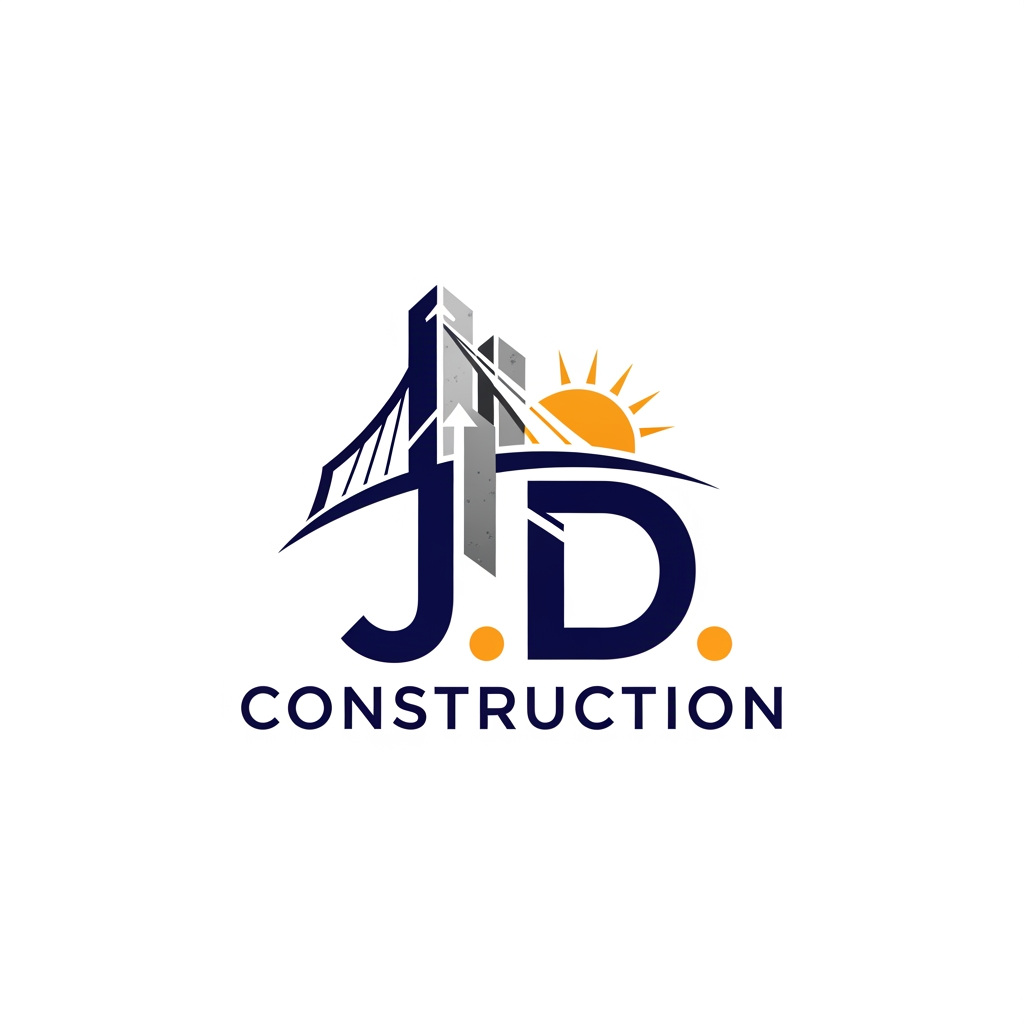 AI Design for j d construction logo create unique way