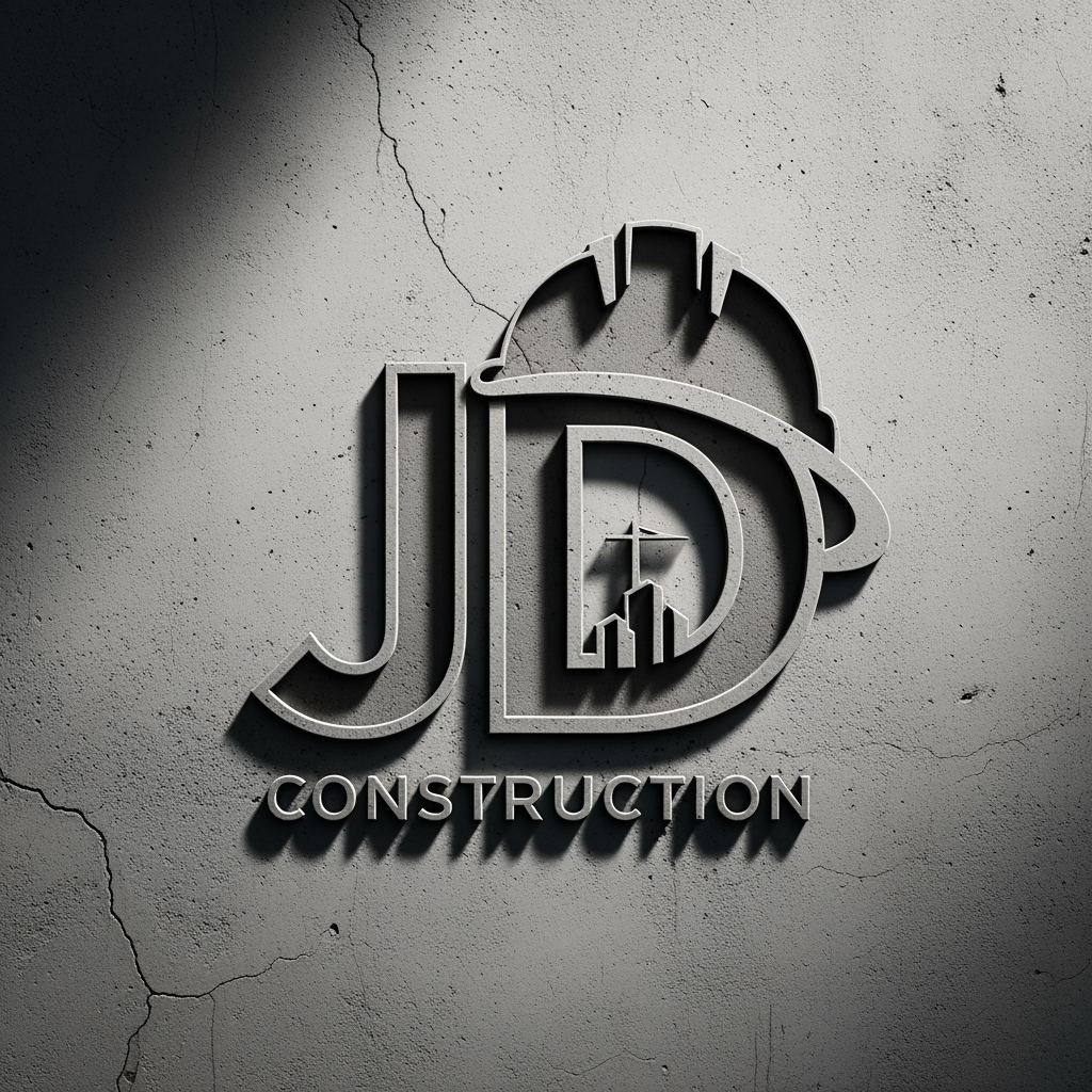 AI Design for j d construction logo create unique way