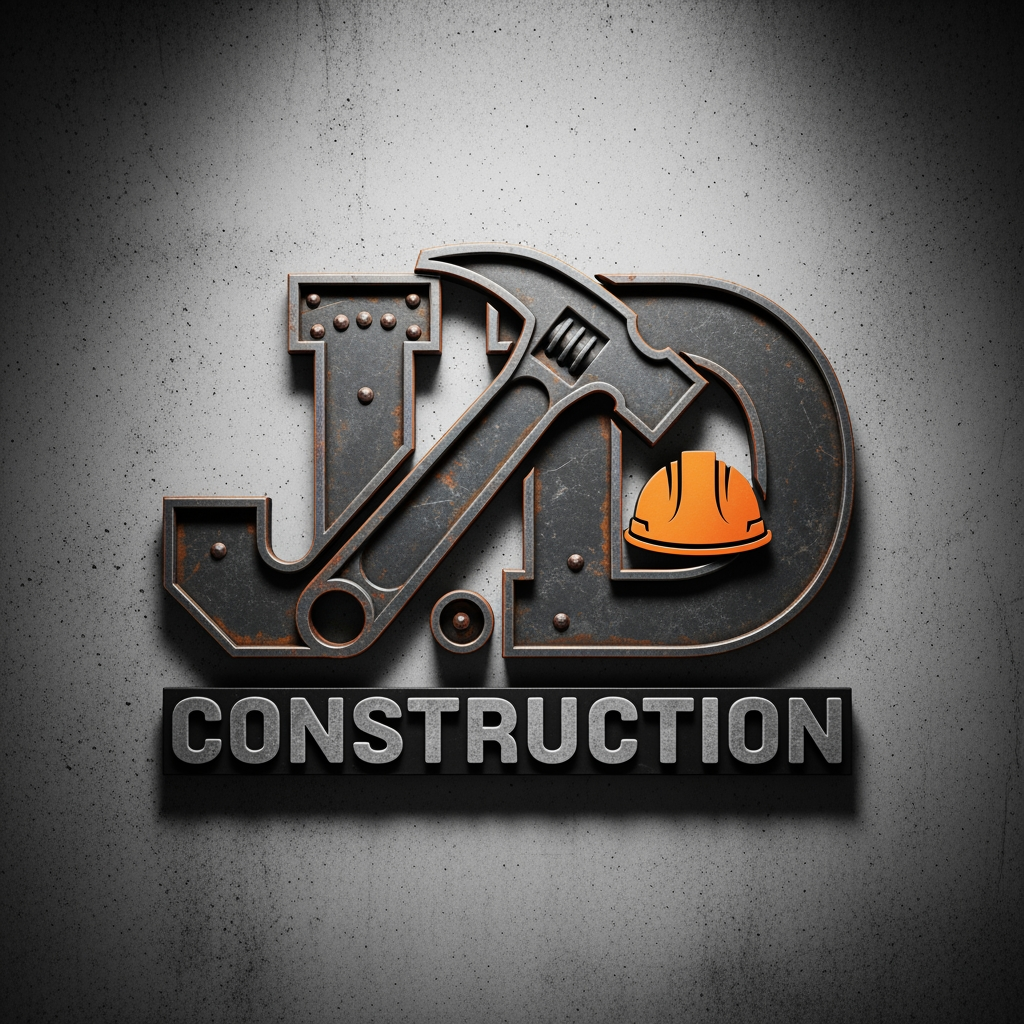 AI Design for j d construction logo create unique way