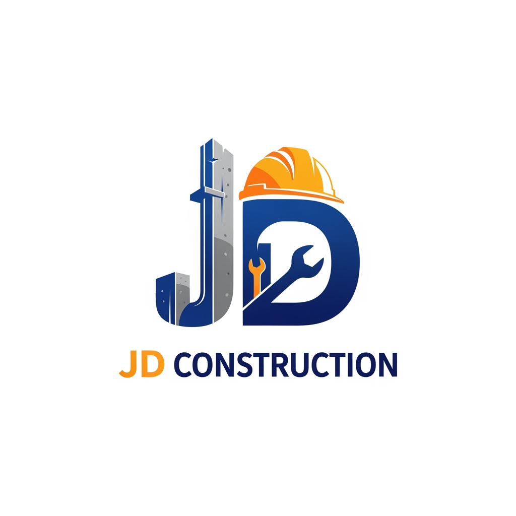 AI Design for j d construction logo create unique way