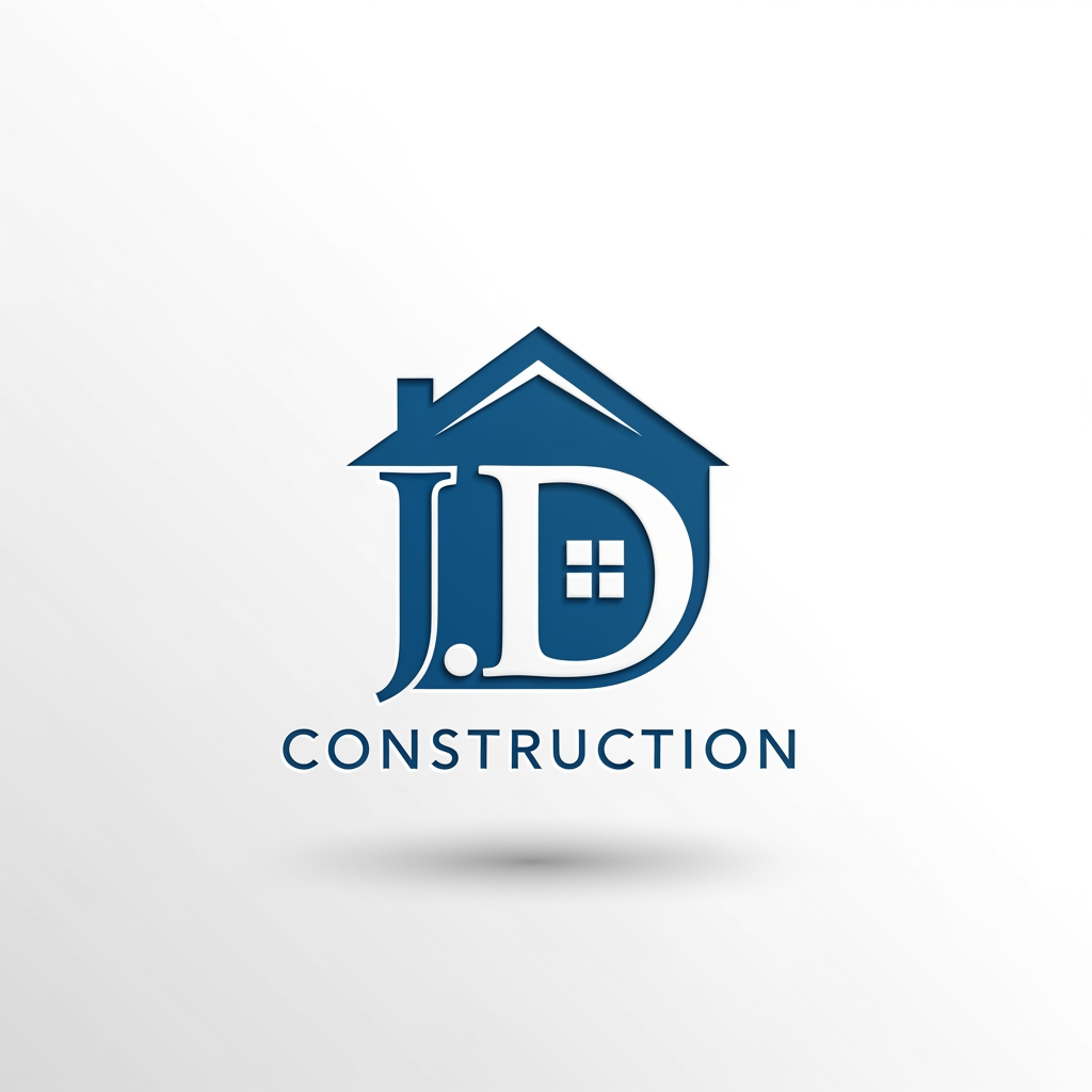 AI Design for j d construction logo create unique way