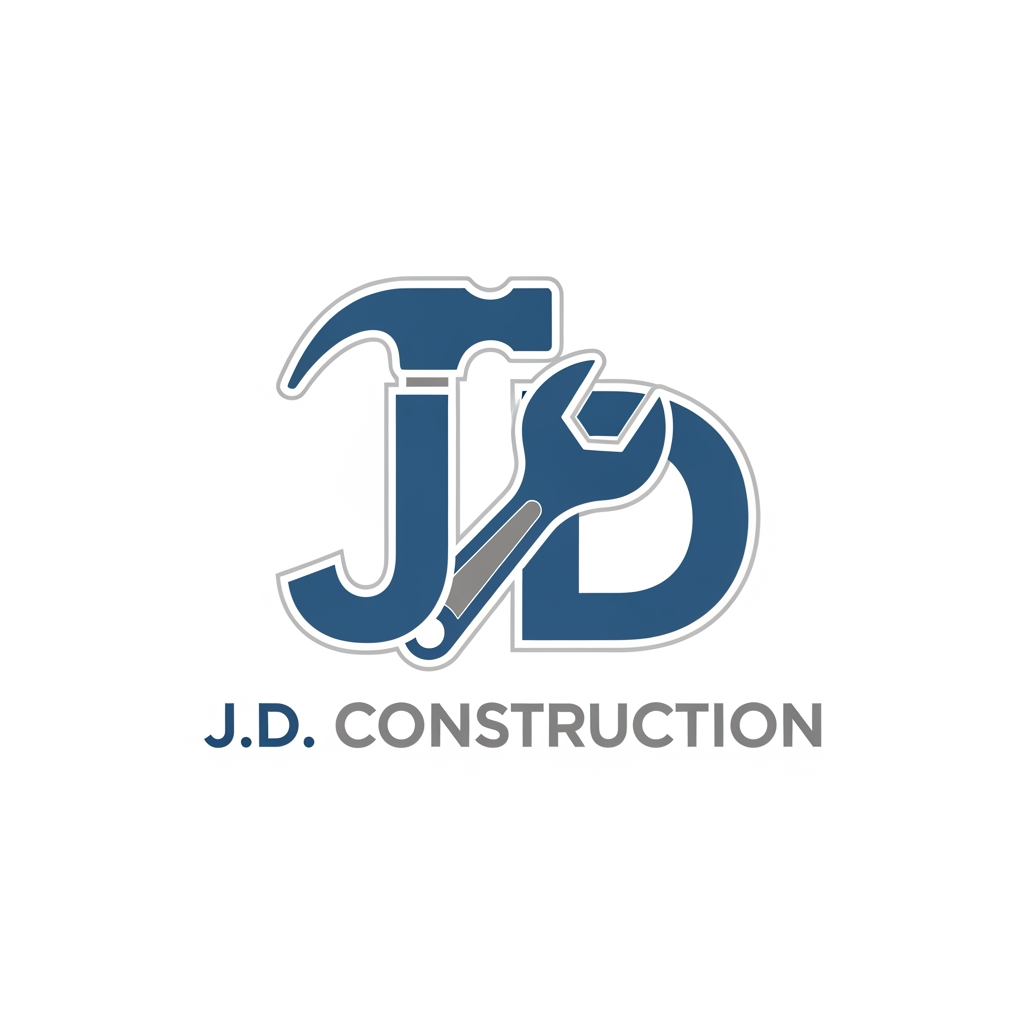 AI Design for j d construction logo create unique way