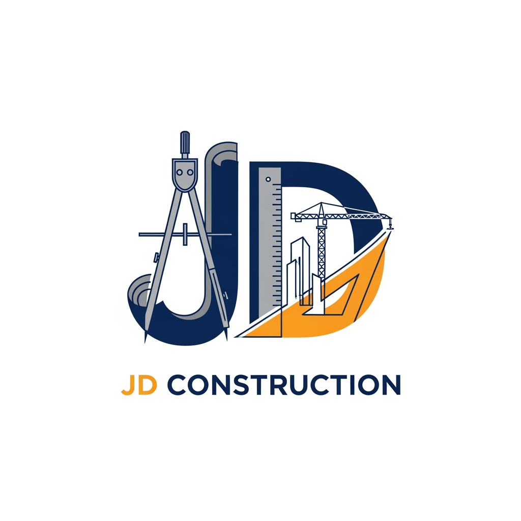 AI Design for j d construction logo create unique way