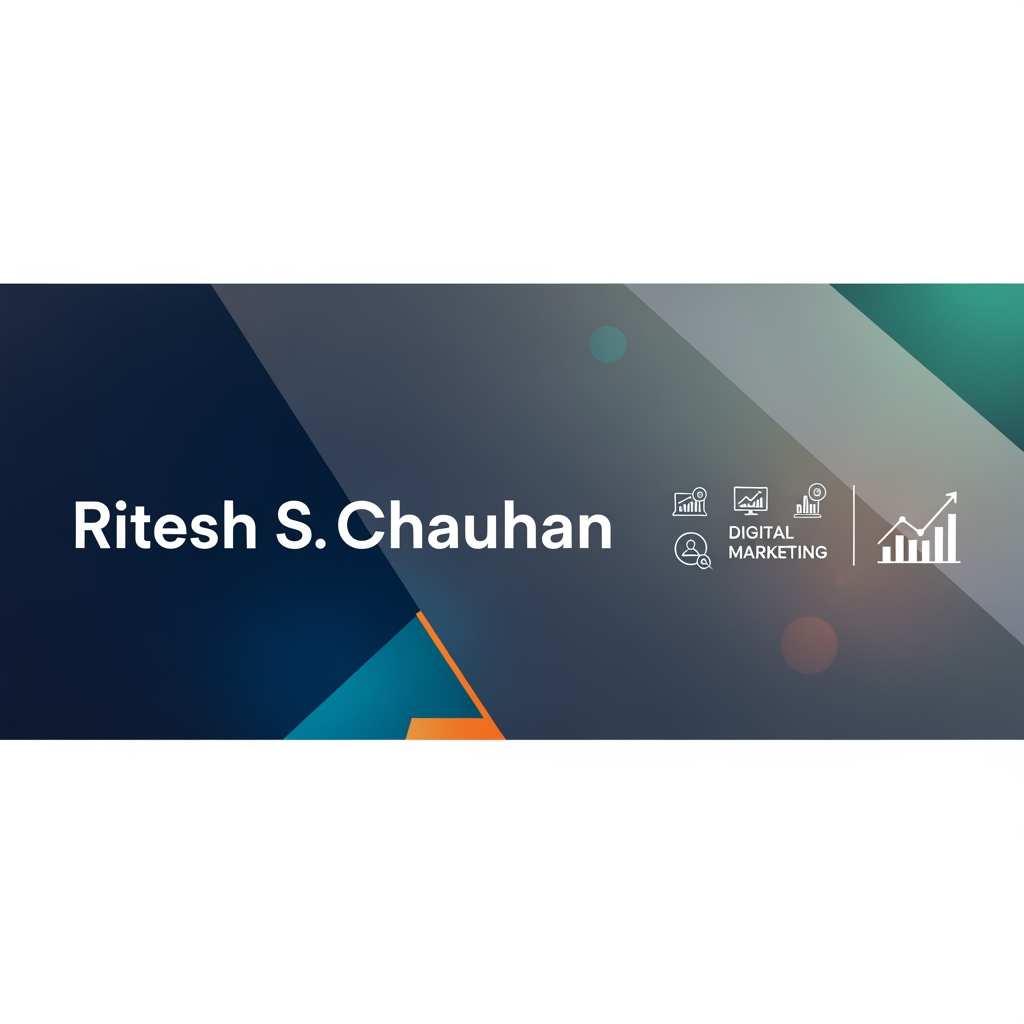 AI Design for make a linkedin cover page use marketing and use NAME Ritesh S Chauhan make attractive cover page