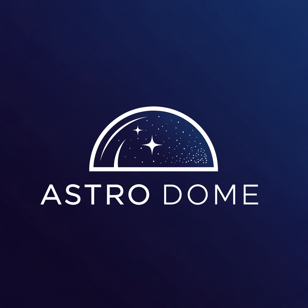 AI Design for i want best logo for my mobile dome planetorium business which name Astro Dome. Make good and uniq logo for that