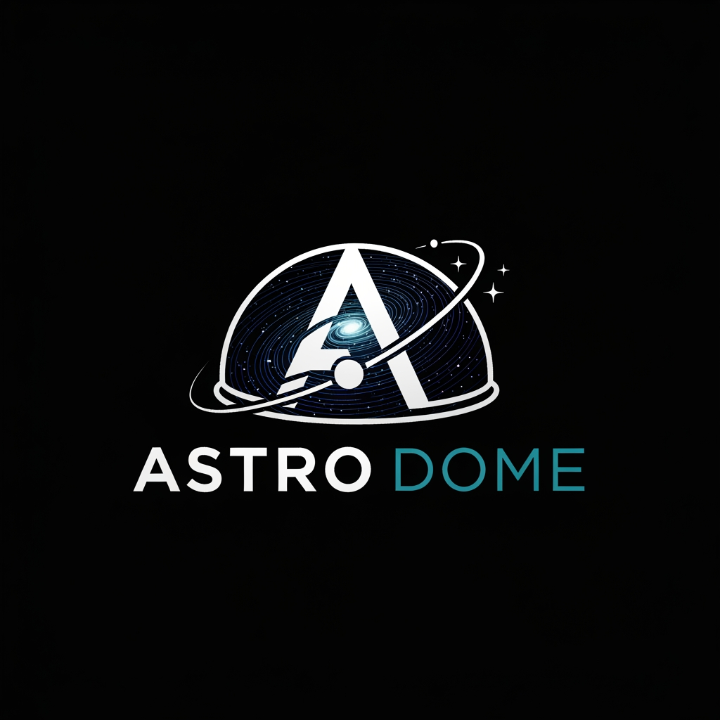 AI Design for i want best logo for my mobile dome planetorium business which name Astro Dome. Make good and uniq logo for that