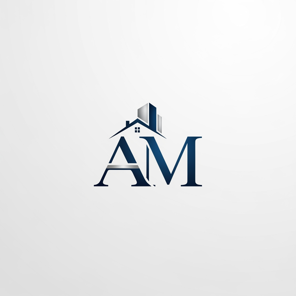 AI Design for I want a basic logo name AM. They are dealing in properties. can you make that for me.