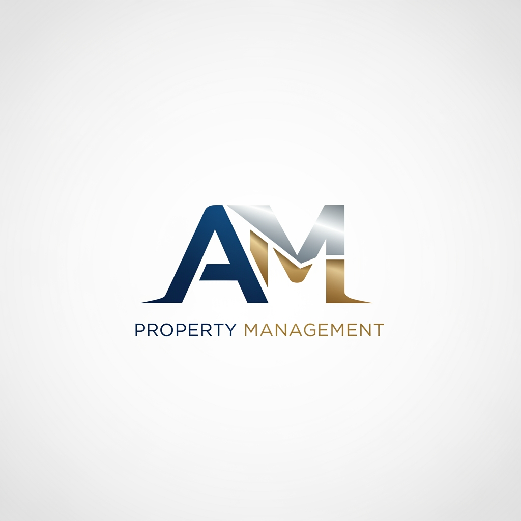 AI Design for I want a basic logo name AM. They are dealing in properties. can you make that for me.