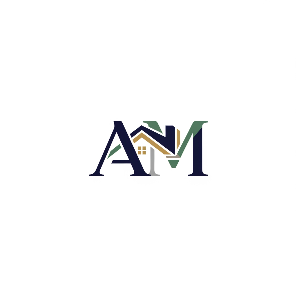AI Design for I want a basic logo name AM. They are dealing in properties. can you make that for me.