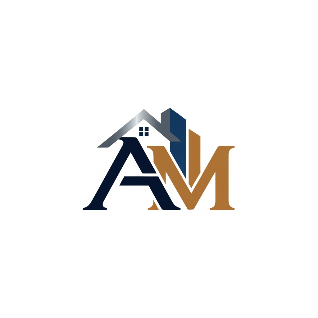 AI Design for I want a basic logo name AM. They are dealing in properties. can you make that for me.
