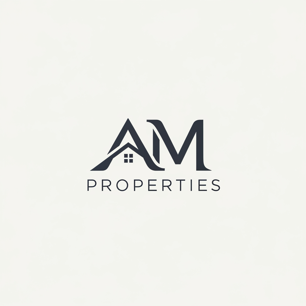 AI Design for I want a basic logo name AM. They are dealing in properties. can you make that for me.