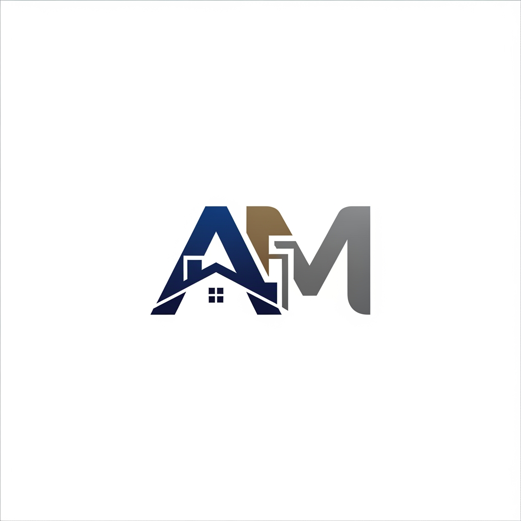 AI Design for I want a basic logo name AM. They are dealing in properties. can you make that for me.