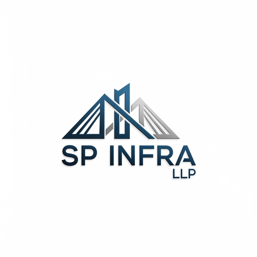 AI Design for sp infra llp logo design