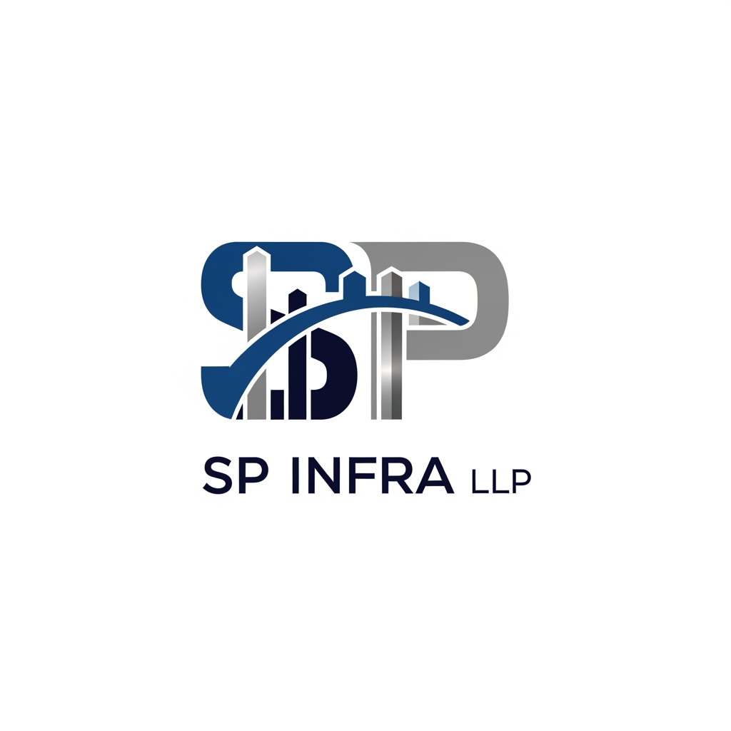 AI Design for sp infra llp logo design