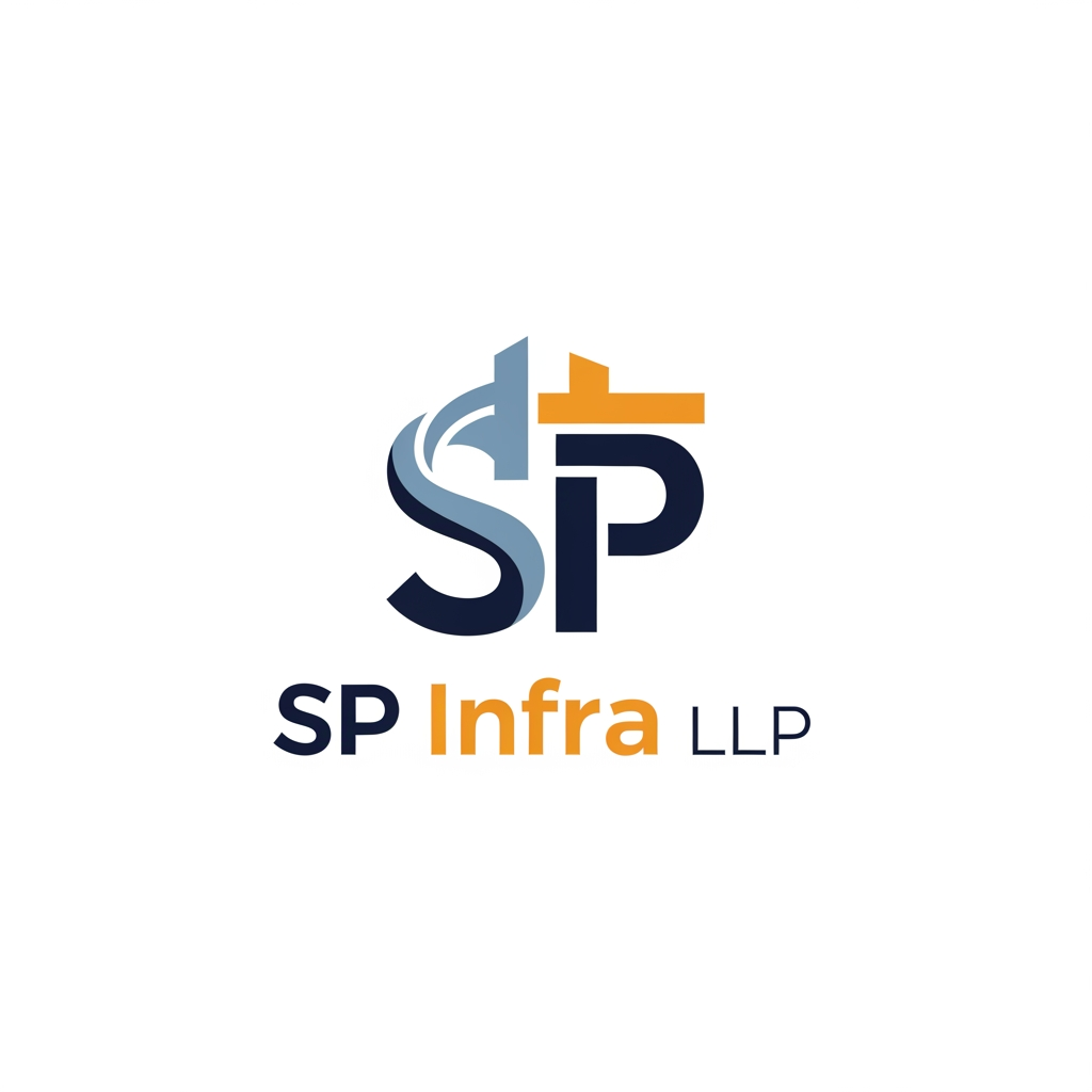 AI Design for sp infra llp logo design