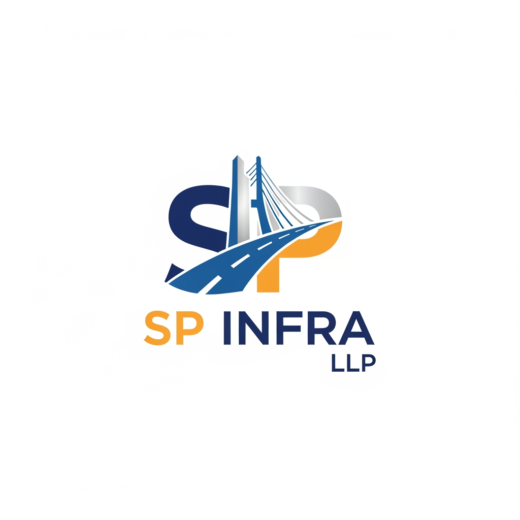 AI Design for sp infra llp logo design