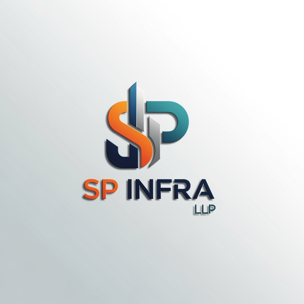 AI Design for sp infra llp logo design
