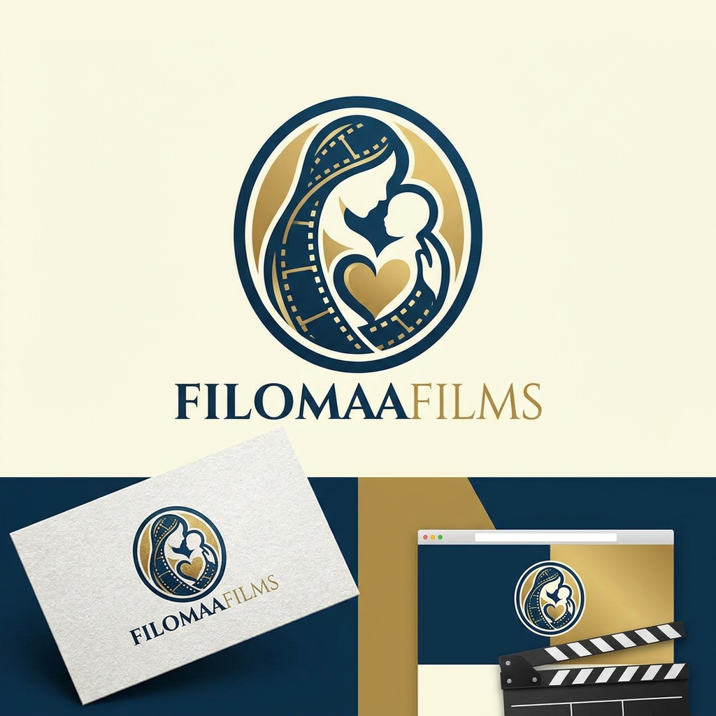 AI Design for I have started Production company with the name "filomaafilms". can you create logo so I can use it anywhere wherever I want, should look like very professional and logo should look like telling meaning of the words it's self.