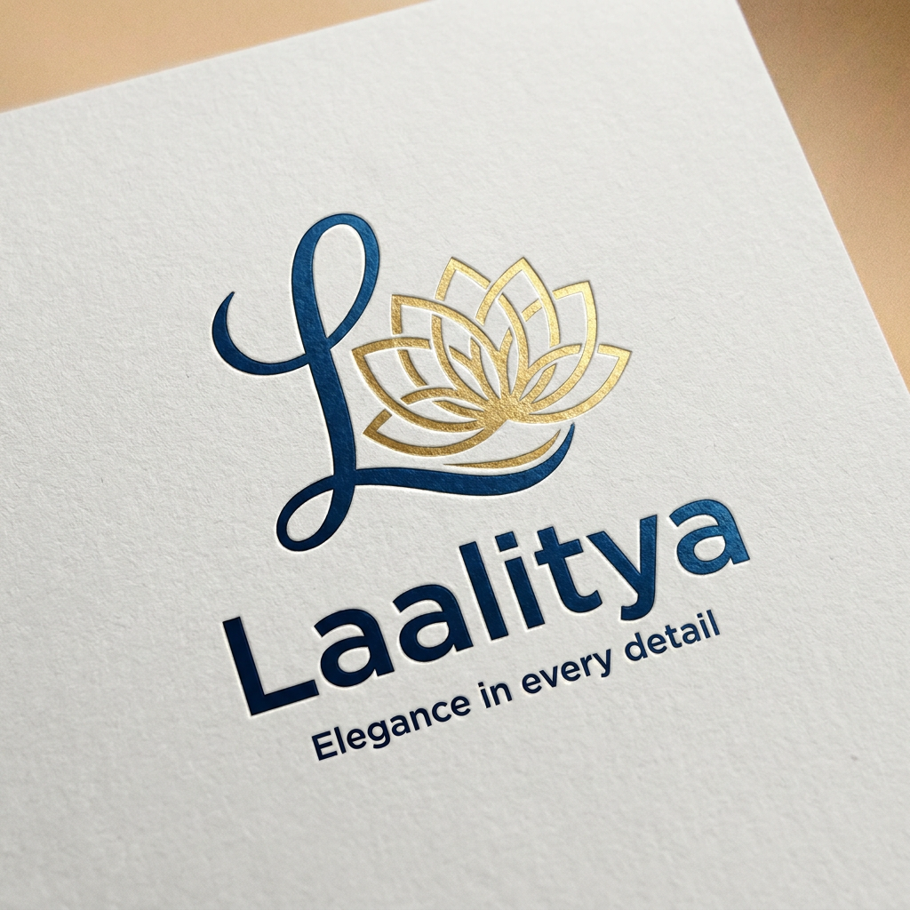AI Design for Create a unique and innovative logo with an icon for the brand name 'Laalitya'