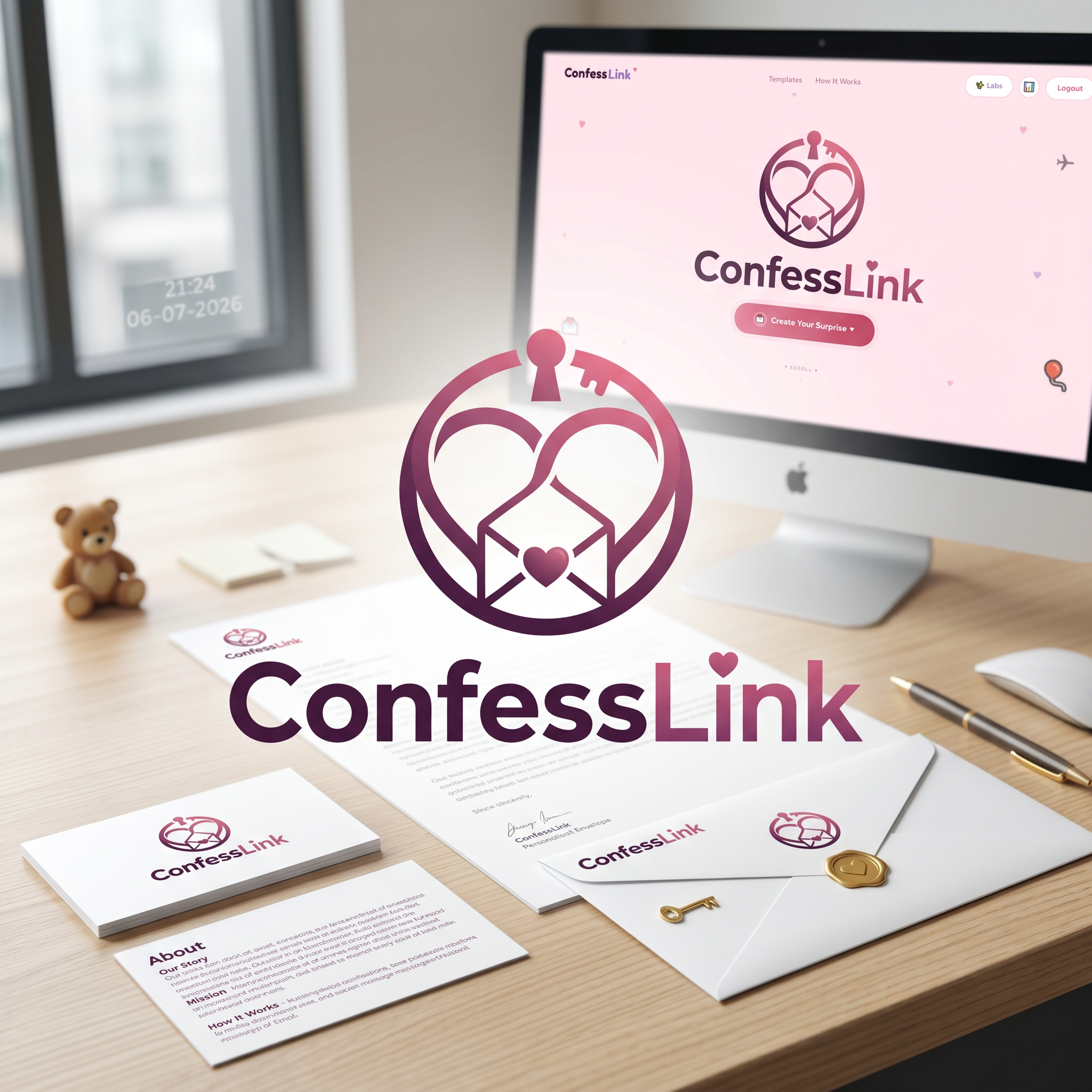 AI Design for i need logo for this website its my website it should match the stuff u can read about ny website also based on that only u genrate https://www.confesslink.in/about