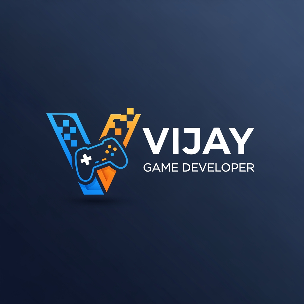 AI Design for make logo for vijay game developer make professional logo