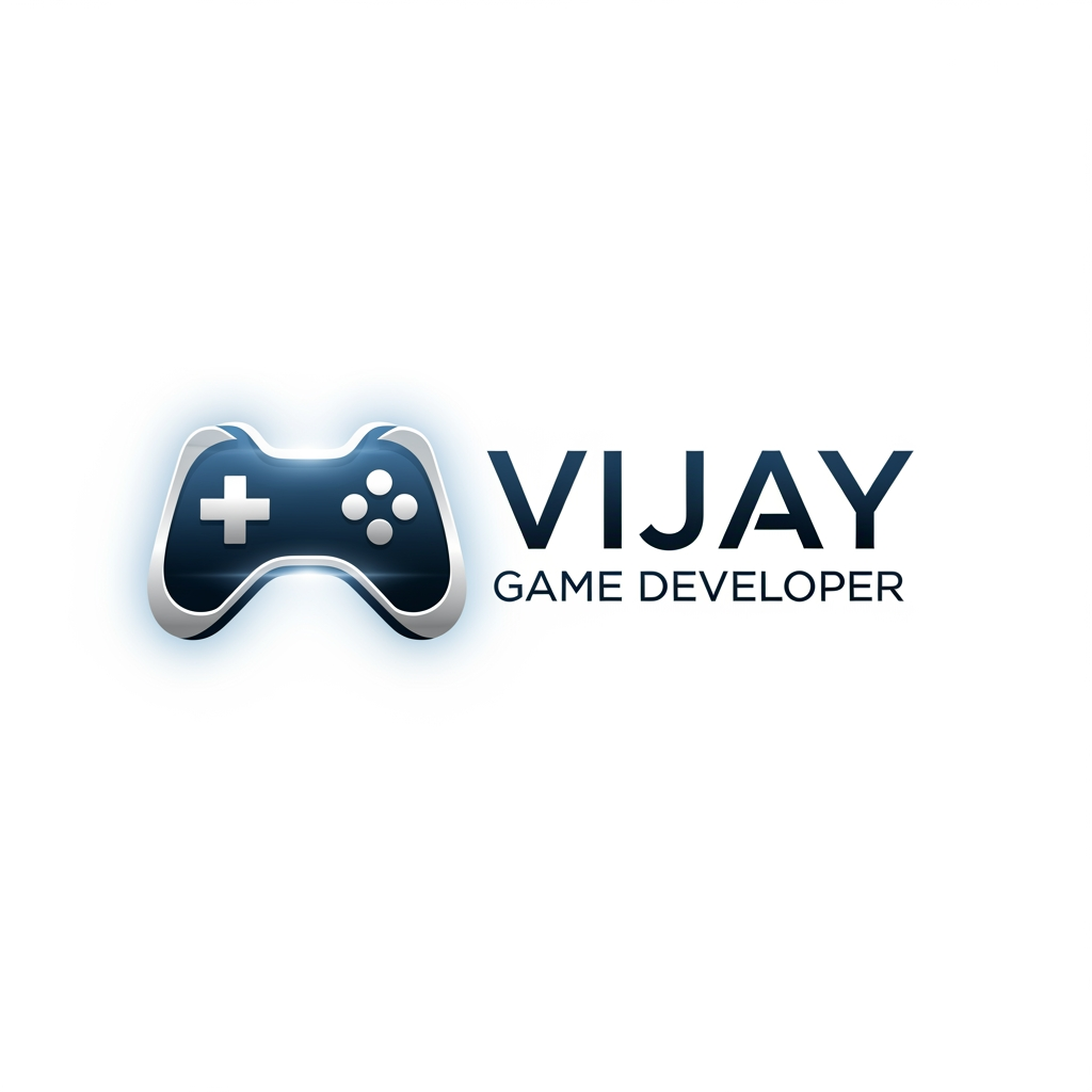 AI Design for make logo for vijay game developer make professional logo