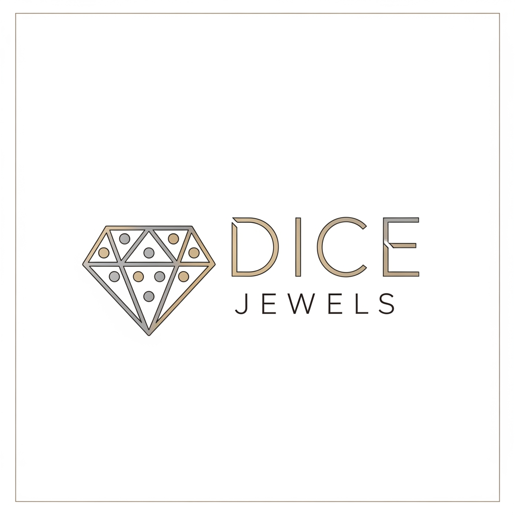 AI Design for create a minimilastic premium logo inspired from dice for a diamond jewelery brand called diice jewels