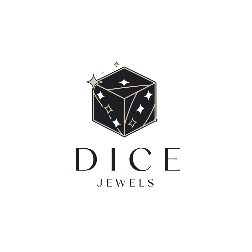 AI Design for create a minimilastic premium logo inspired from dice for a diamond jewelery brand called diice jewels