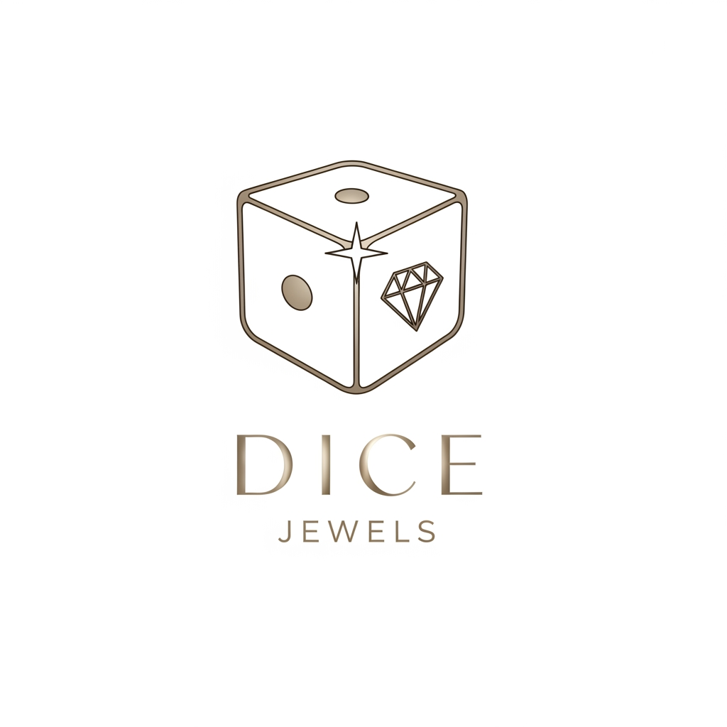 AI Design for create a minimilastic premium logo inspired from dice for a diamond jewelery brand called diice jewels