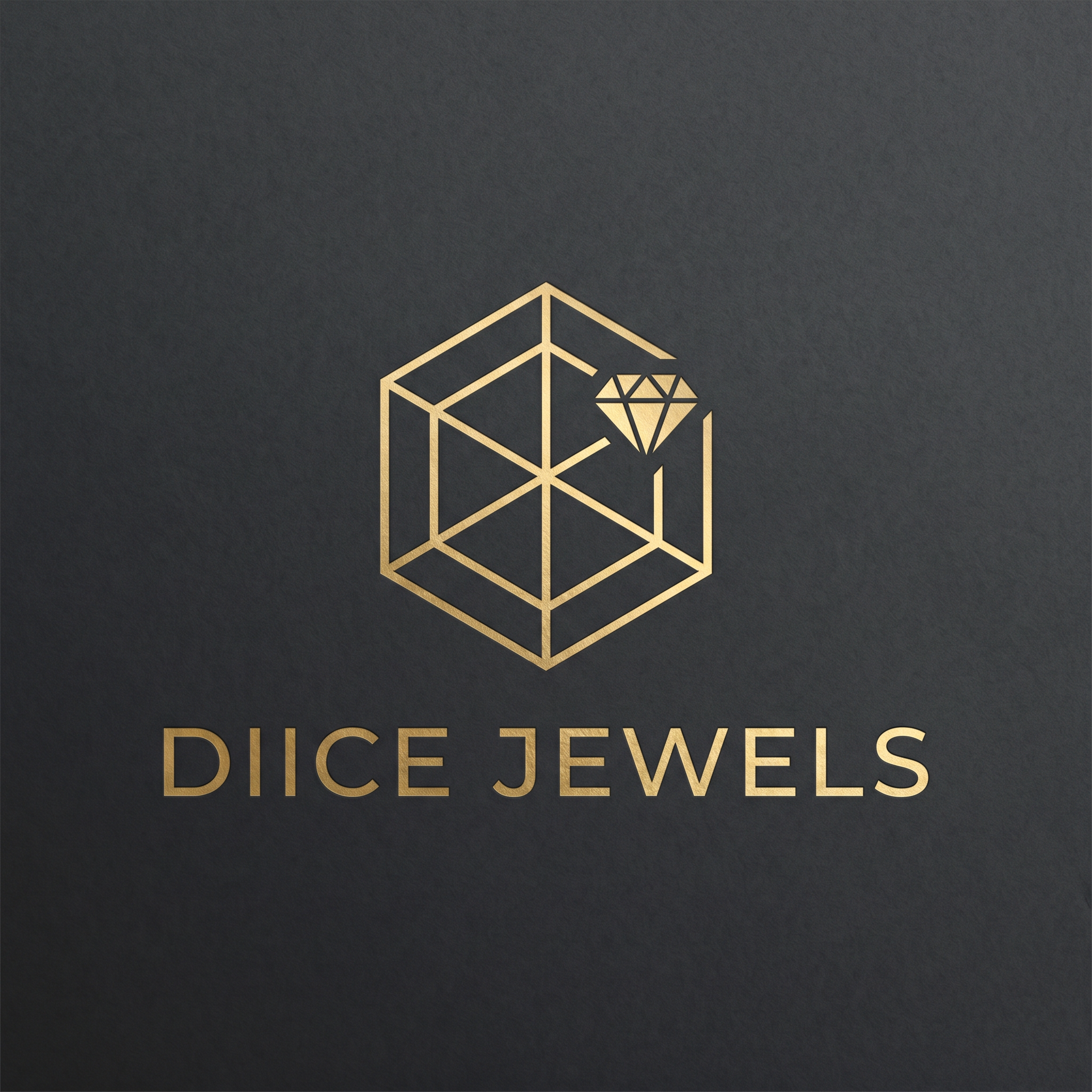 AI Design for create a minimilastic premium logo inspired from dice for a diamond jewelery brand called diice jewels