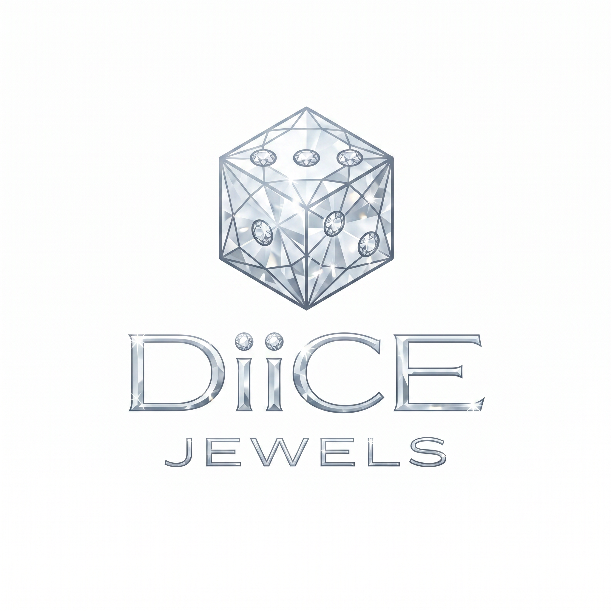 AI Design for i have attached a brand logo give it a diamond touch and keep it minimalistic and simple