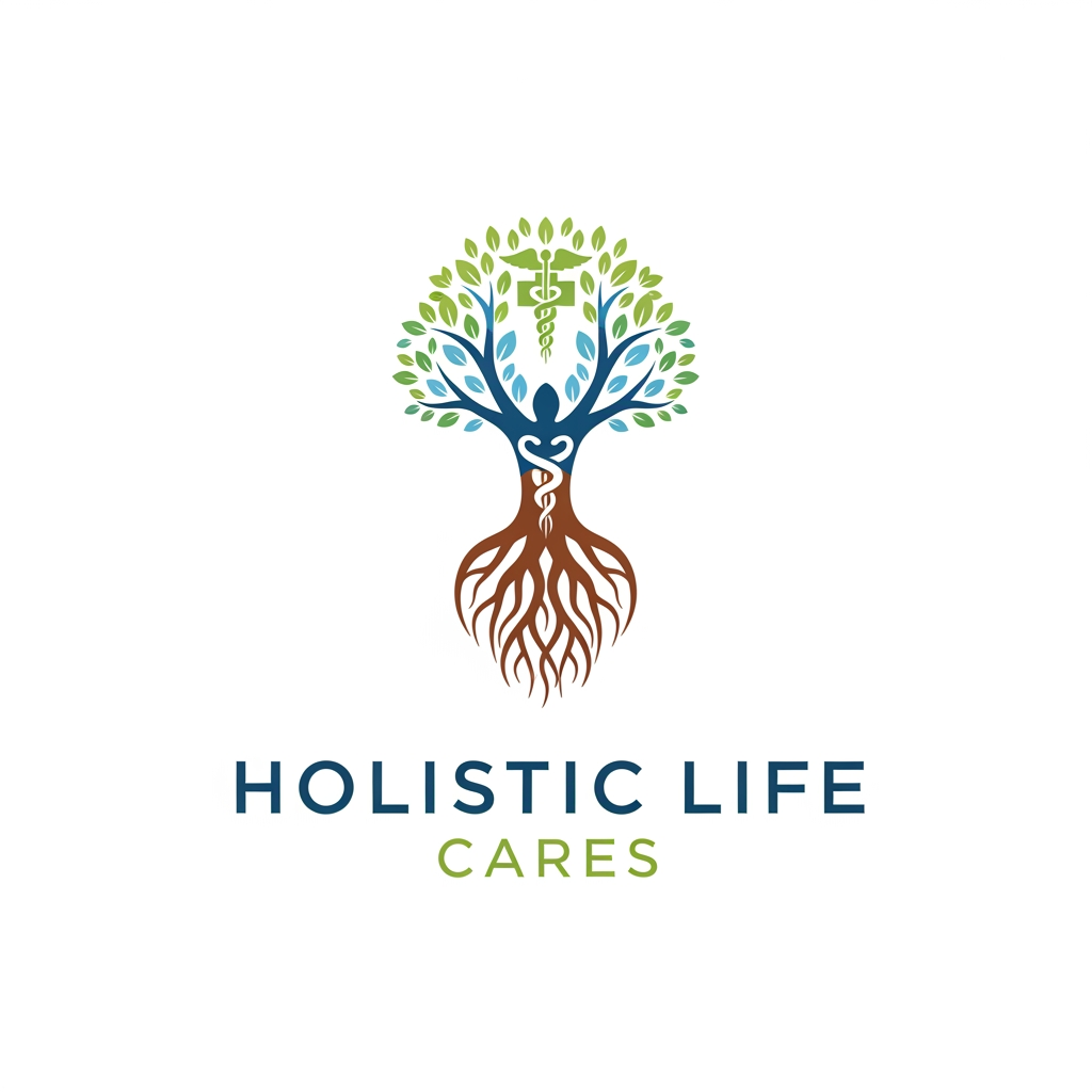 AI Design for holistic life cares logo for medical