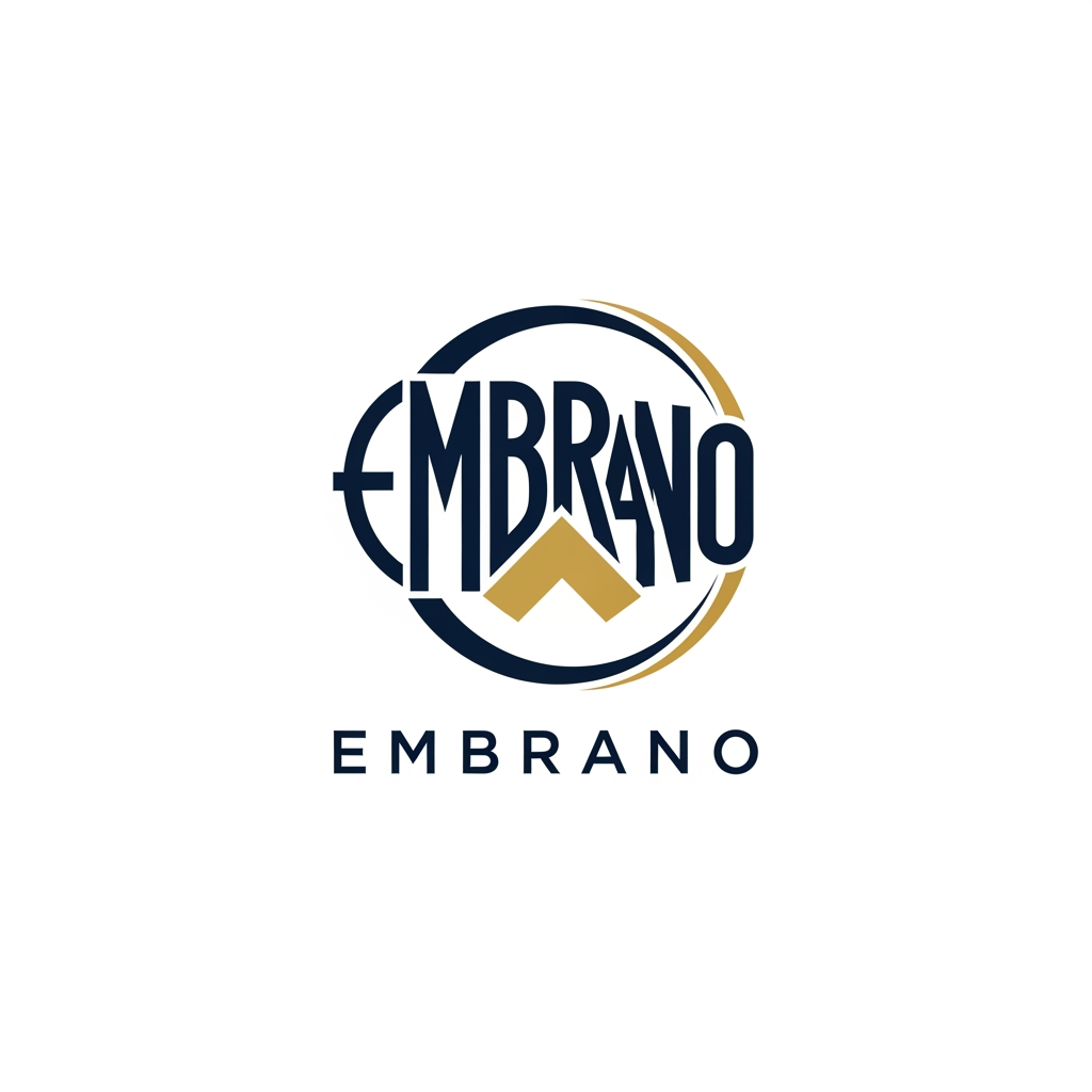 AI Design for Create a world-class luxury logo for the brand "EMBRANO".
Design a unique abstract monogram by intelligently combining the letters E, M, B, R, A, N, and O into one iconic geometric symbol. The monogram should be clean, bold, memorable, and instantly recognizable, using perfect symmetry, negative space, and precise geometric construction. Create a premium corporate identity that feels timeless and globally recognizable.
Incorporate a sleek circular ring that partially surrounds the monogram, blending seamlessly with the letter structure. Integrate a sophisticated upward angular line inside the icon to represent innovation, business growth, leadership, success, and future vision. The symbol should appear balanced, minimal, and powerful.
Typography should use a custom modern sans-serif wordmark reading "EMBRANO" with perfect kerning, elegant proportions, and luxury branding aesthetics.
Use only two colors:
• Deep Navy Blue (#0F2D5C)
• Metallic Gold (#C89A2B)
White background only.
Style:
Minimalist, Modern, Luxury, Corporate, Geometric, Monogram, Swiss Design, Bauhaus Influence, Golden Ratio, Grid-Based Construction, Negative Space, Iconic Brand Identity, Premium Vector Logo, Flat Design, Clean Lines, Precision Geometry, Elegant Symmetry, Fortune 500 Style Branding.
The logo must be:
• Original and unique
• Highly memorable
• Instantly recognizable
• Scalable from favicon to billboard
• Suitable for technology, finance, AI, consulting, startup, and enterprise brands
• Professional SVG vector style
• Perfect visual balance
• Award-winning branding quality
Avoid:
Clipart, generic icons, stock symbols, unnecessary decoration, gradients, 3D effects, shadows, mockups, textures, bevels, glows, watermarks, background graphics, overly complex details, copied designs.
Output:
Ultra-clean premium vector logo, centered composition, high contrast, Adobe Illustrator quality, Behance featured branding, Dribbble award-winning style, global brand identity. masterpiece, best quality, award-winning logo, iconic brand mark, luxury identity, geometric perfection, Swiss typography, premium visual identity, modern emblem, futuristic monogram, clean vector artwork, Fortune 500 branding, pentagram style branding, landor inspired, interbrand quality, minimal masterpiece, elegant negative space, timeless logo, global brand symbol.