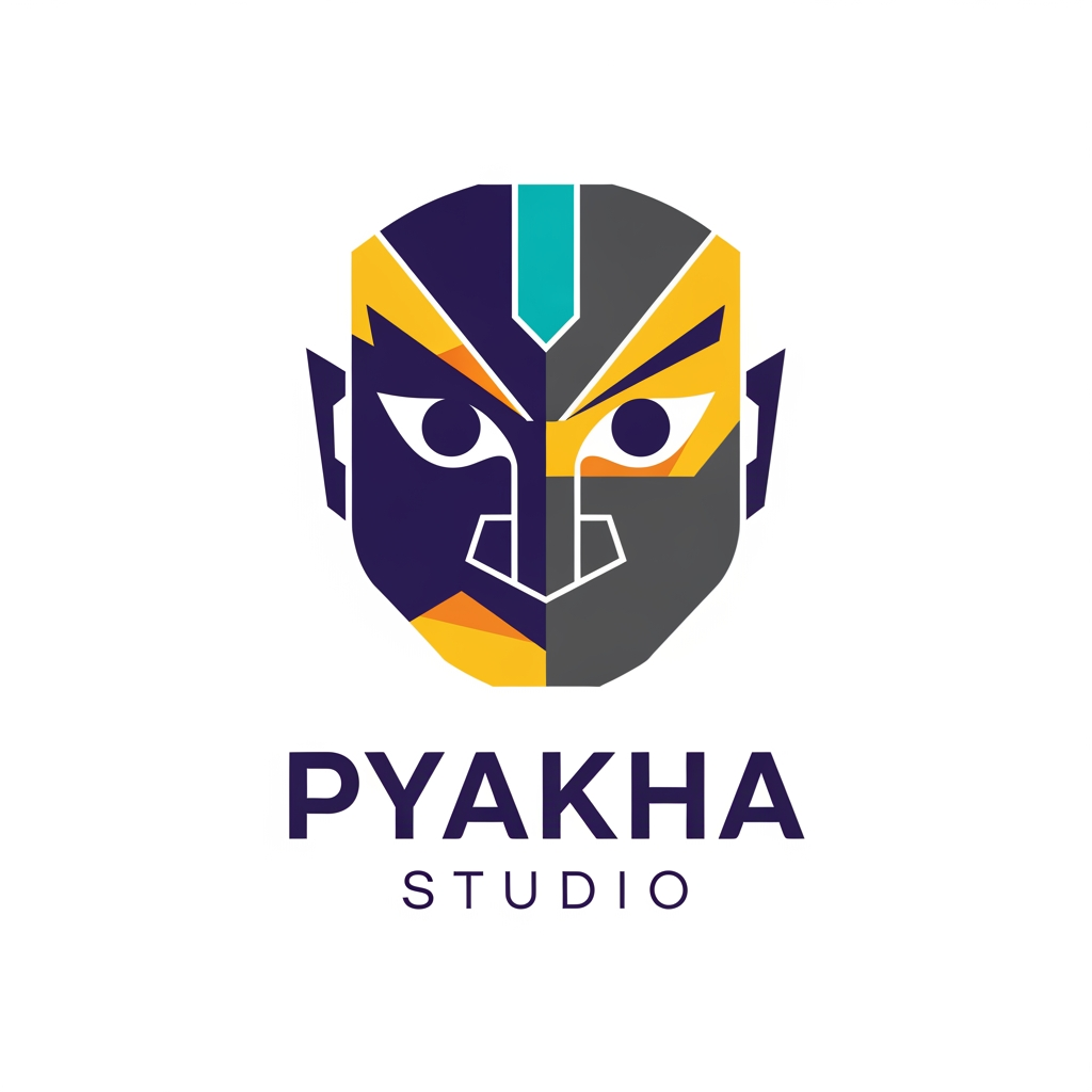 AI Design for What if the Pyakha logo was inspired by the Pyakha mask itself — the actual Newari masked dance? Abstract, stylized, bold. Something nobody has ever seen as a studio logo. Like how the Pixar lamp is unexpected but perfect.
A stylized Newari mask as the icon — modern, geometric, simplified — with your studio name underneath. That would make people stop and ask "what is that?" — exactly like Disney's castle does.
on this generate me a logo for the pyakha studio
pyakha studio is a 3d animation studio at present days they provide service like product advertisement and in future they are planing to make in house film